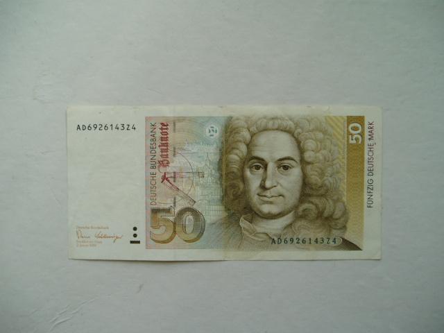 1488. Duitsland, 50 deutsche mark 1989 Balthasar Neumann., Verzenden, Duitsland, Los biljet