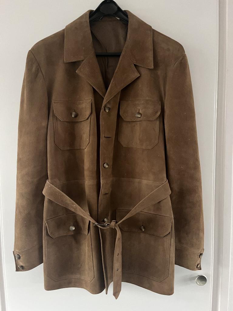 Heren jas, Bruin Suède, Maat 54 (XL), Vintage., Ophalen of Verzenden, Heren, Peek & Cloppenburg