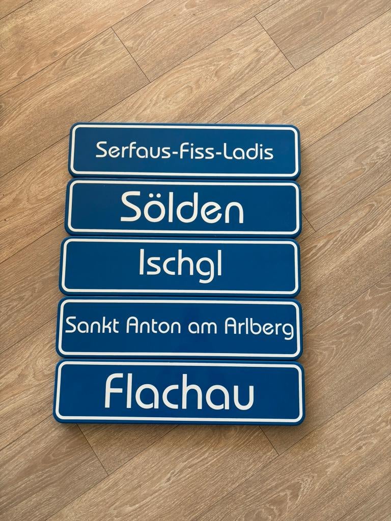 Plaatsnaamborden  wintersport, Ophalen, 60 cm, 15 cm