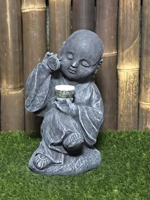 Baby Boeddha nr.27, Tuin en Terras, Tuinbeelden, Nieuw, Boeddhabeeld, Hout, Ophalen