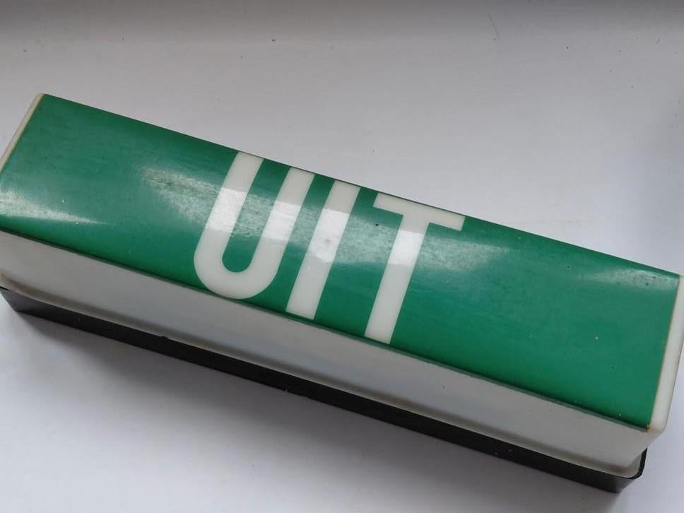 Oud lichtbakje voor nooduitgang, Ophalen of Verzenden, Gebruikt