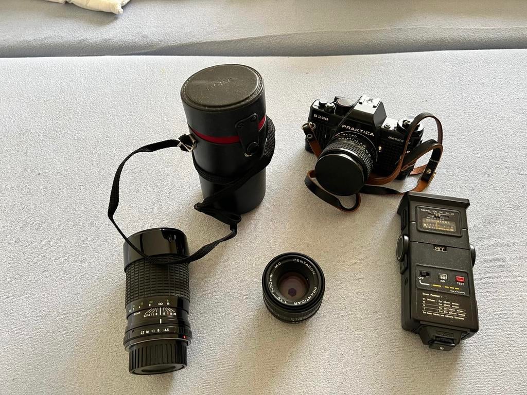 Praktica B200 Electric compleet, Audio, Tv en Foto, Fotocamera's Analoog, Ophalen, Zo goed als nieuw, Spiegelreflex, Overige Merken