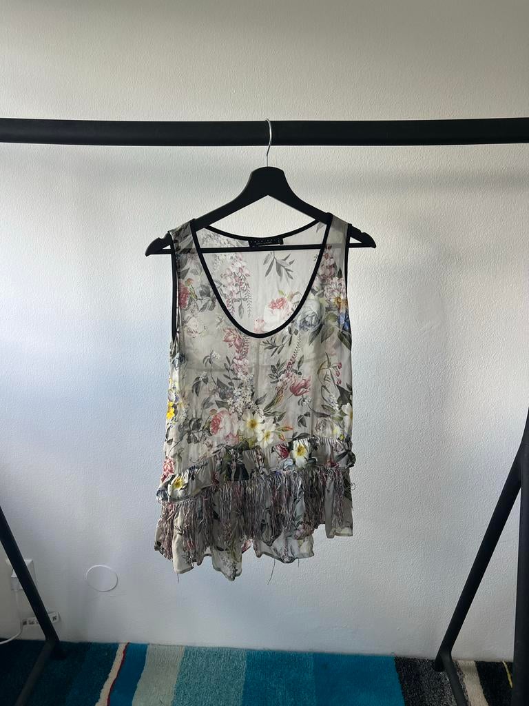 Twin-Set Simona Barbieri mouwloze top met bloemenprint, Maat 38/40 (M), Overige kleuren, Ophalen of Verzenden, Zo goed als nieuw