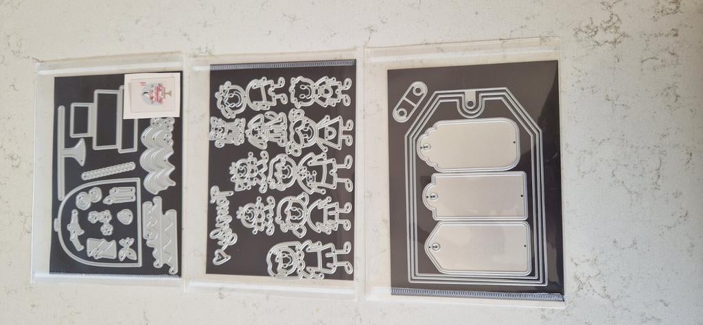 Embossing Snijmallen voor knutselen en kaarten maken., Geschikt voor snijden, Zilver, Gereedschap of Toebehoren, Zo goed als nieuw