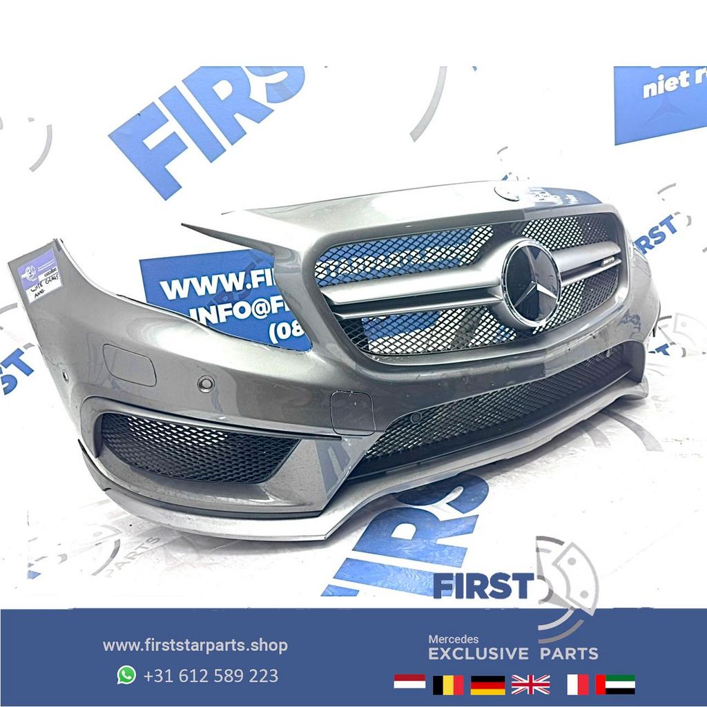 W156 X156 GLA 45 AMG VOORBUMPER COMPLEET GLA45 BUMPER + GRIL, Gebruikt, -, Voor, Ophalen of Verzenden