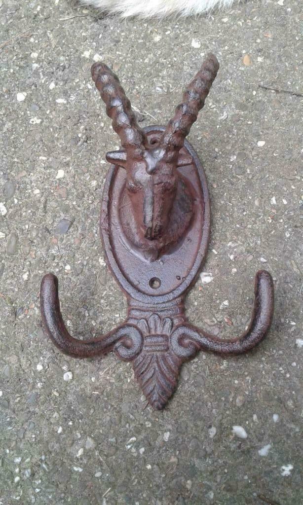 Mooie grote Haak, Wandhaak, Geit, Bok, Landgeit, Man's Cave, Huis en Inrichting, Woonaccessoires | Kapstokken, Nieuw, Wandhaken