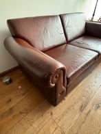 Lederen tweezits bank, 150 tot 200 cm, Tweepersoons, Ophalen of Verzenden, Zo goed als nieuw