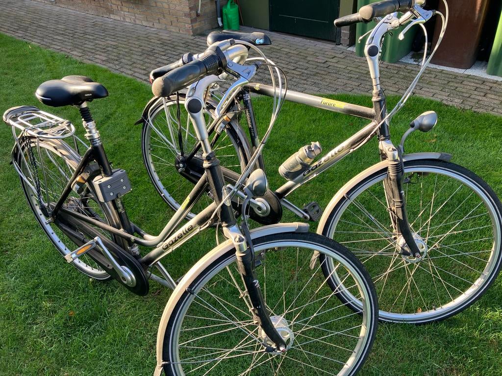 Mooi stel Gazelle fietsen, Velgrem, Versnellingen, Ophalen of Verzenden, Gazelle