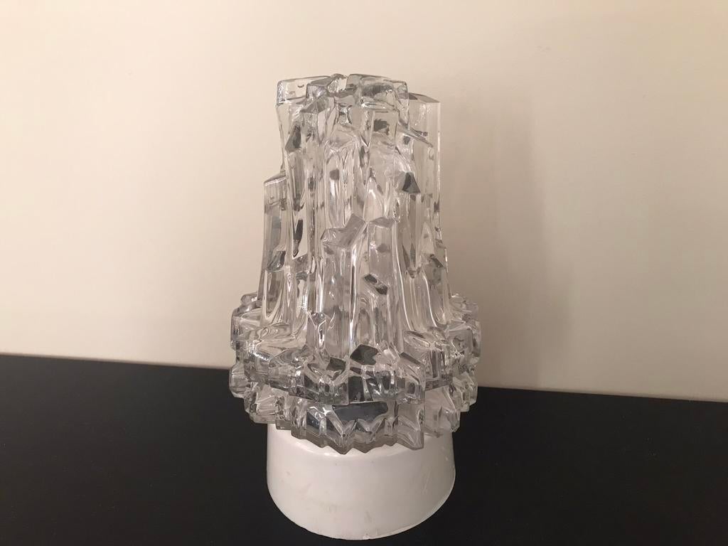 Mid century, Niko plafondlamp Ice, Huis en Inrichting, Ophalen of Verzenden, Zo goed als nieuw, Glas