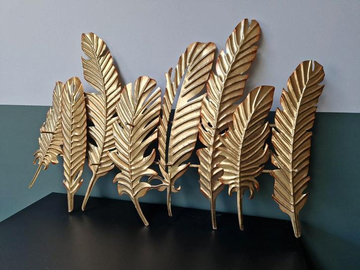 Kapstok bladeren goud Kare Design, Huis en Inrichting, Woonaccessoires | Kapstokken, Nieuw, Wandkapstok, Minder dan 100 cm, Metaal