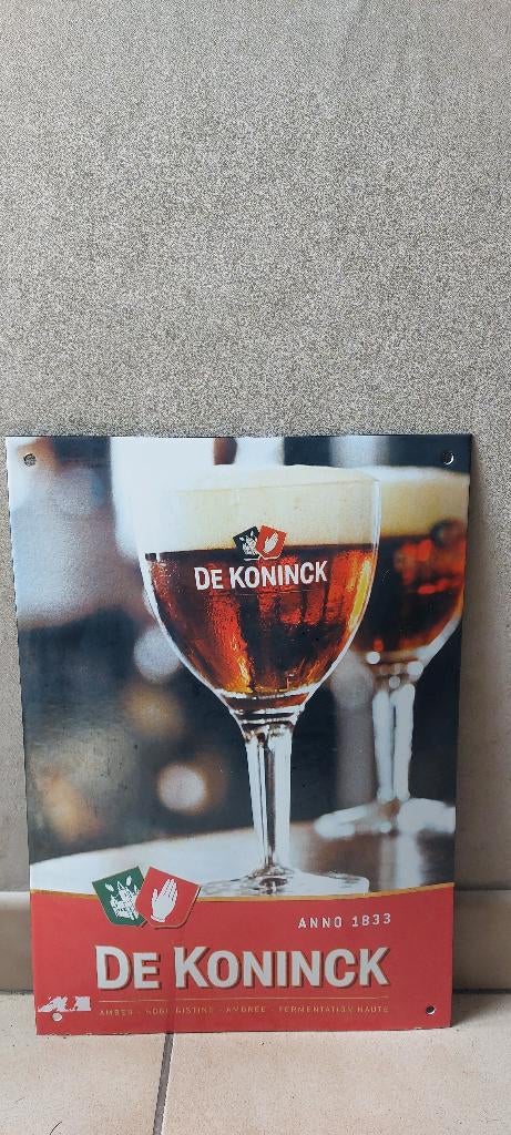 Emaillebord De Koninck, Verzamelen, Biermerken, Ophalen of Verzenden, Nieuw, Reclamebord, Plaat of Schild, De Koninck