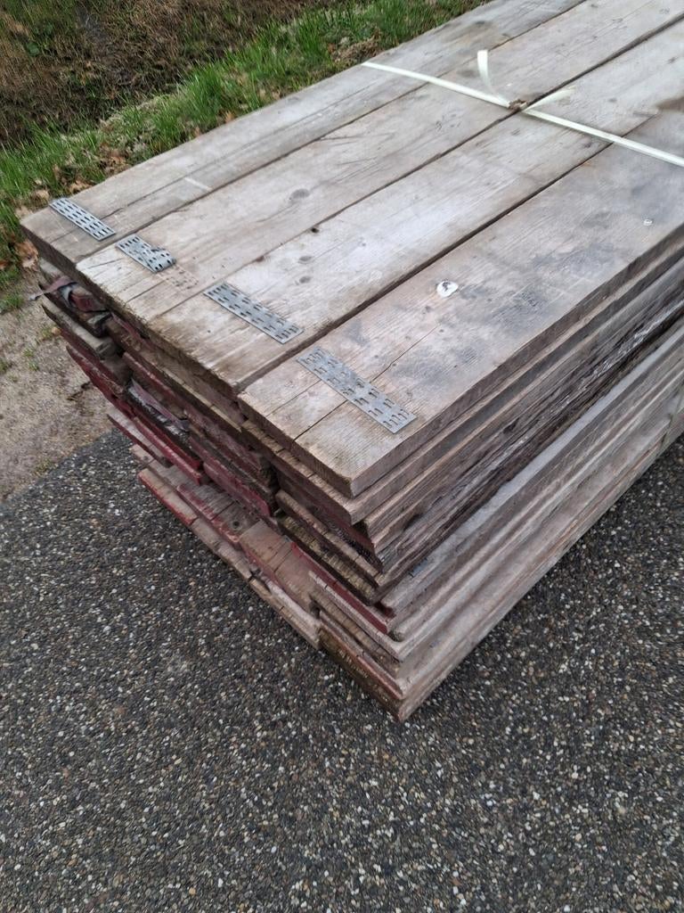 Steigerplanken, Ophalen of Verzenden, 250 cm of meer, Palen
