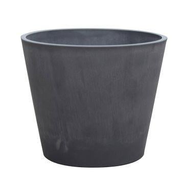 Woodstone antraciet bloembak D 60 x H 49, Ophalen, Kunststof, Rond, Nieuw