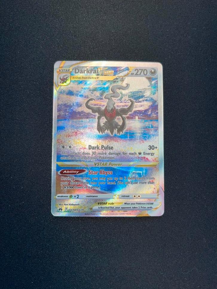 Darkrai VSTAR (CRZ GG50), Hobby en Vrije tijd, Verzamelkaartspellen | Pokémon, Zo goed als nieuw, Ophalen of Verzenden