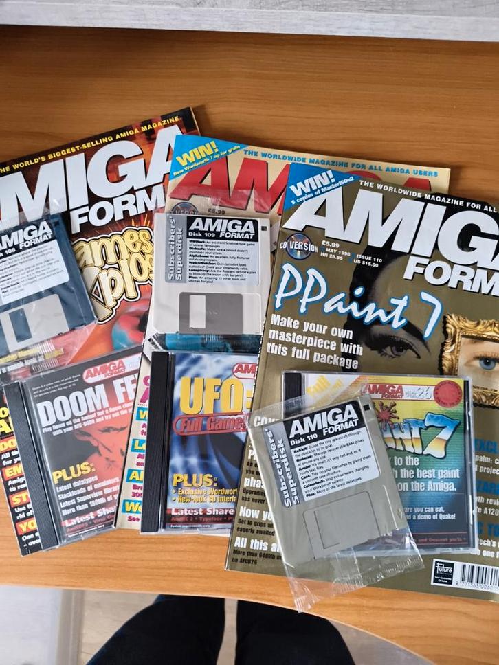 Amiga Format Tijdschriften en Software Bundel, Computers en Software, Vintage Computers, Ophalen of Verzenden