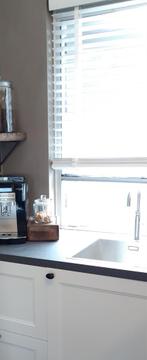 Houten jaloezieën Gratis af te halen!!!, Ophalen, Gebruikt, 100 tot 150 cm, Wit