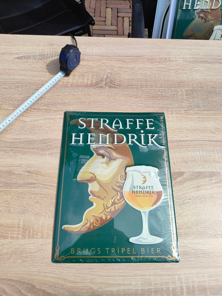 Straffe Hendrik Brugs Tripel Bier reclamebord, Ophalen of Verzenden, Reclamebord, Plaat of Schild, Overige merken
