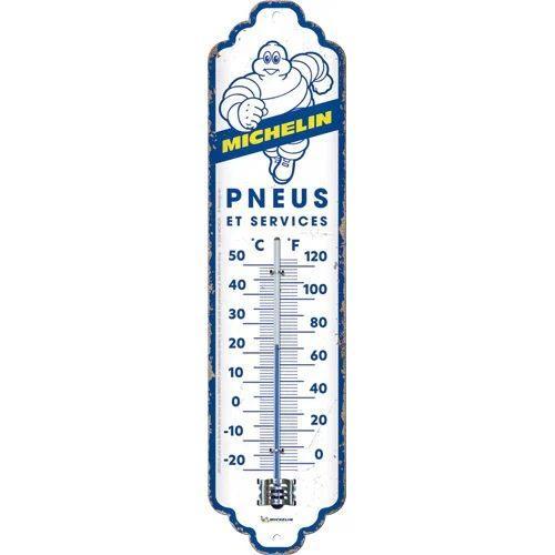 Michelin Pneus Service reclame thermometer van metaal deco, Verzamelen, Merken en Reclamevoorwerpen, Reclamebord, Info@deconoord.nl