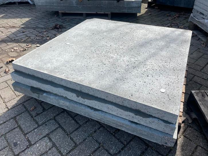 3 stuks Oud Hollandse tegels 120x120x7 grijs Restpartij, Tuin en Terras, Tegels en Klinkers, Nieuw, Terrastegels, Beton, Ophalen