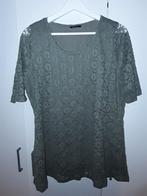 MS Mode Groen Kanten Shirt Met Driekwart Mouw Maat XL, Maat 46/48 (XL) of groter, Ophalen of Verzenden, Zo goed als nieuw, Lange mouw