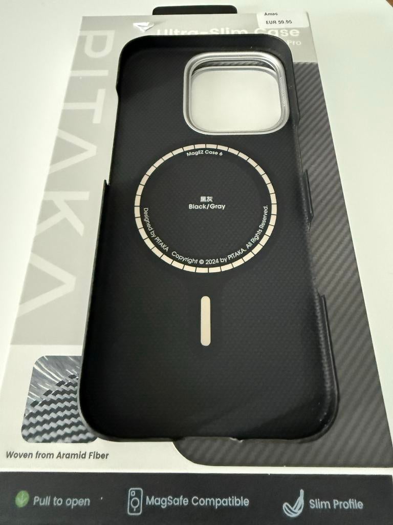Pitaka Ultra-Slim Case voor iPhone 16 Pro, Ophalen of Verzenden, Zo goed als nieuw, Hoesje of Tasje