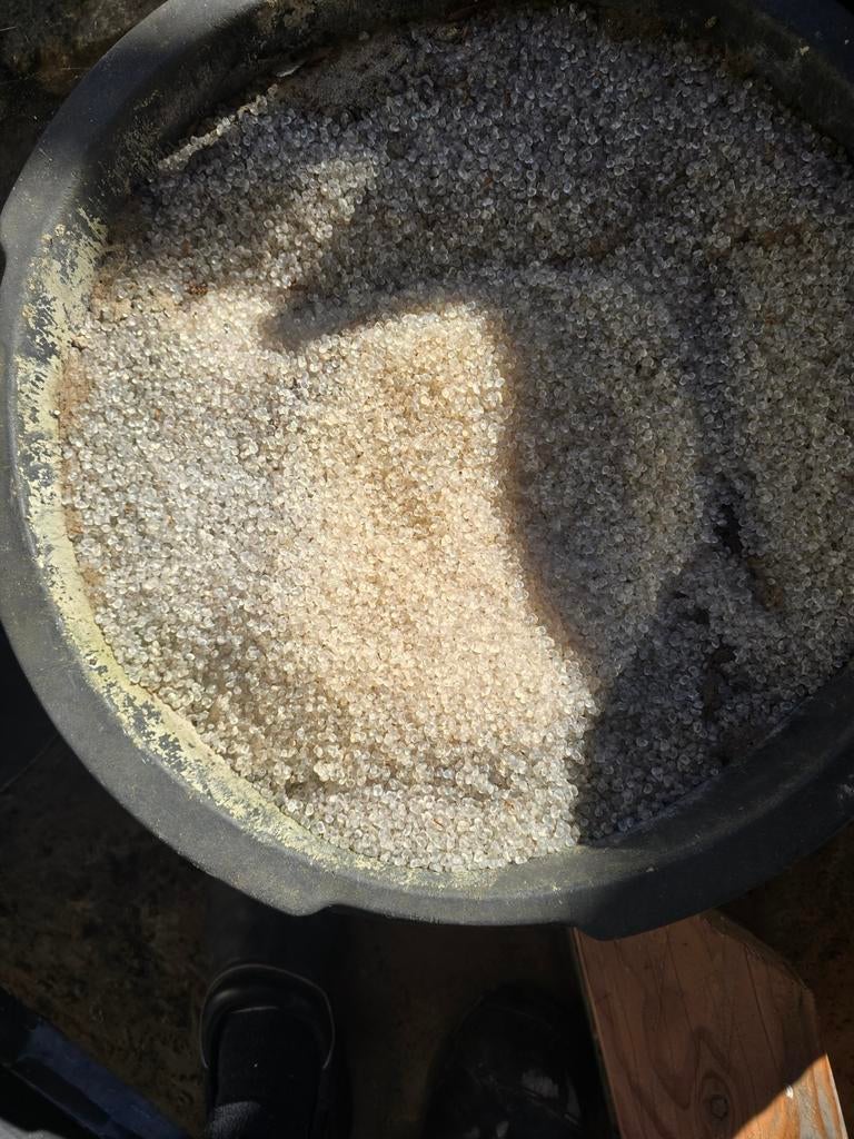 Beads voor beadfilter, Ophalen