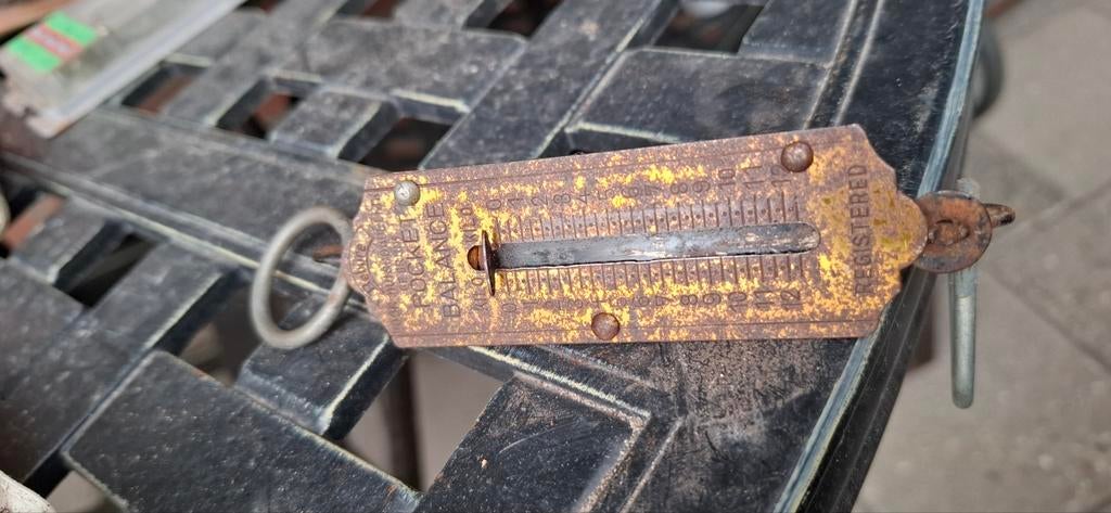 Antieke zakweegschaal - Vintage weegschaal, Ophalen of Verzenden