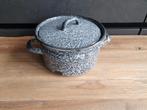 Emaille pan grijs gewolkt 19 cm., Ophalen of Verzenden
