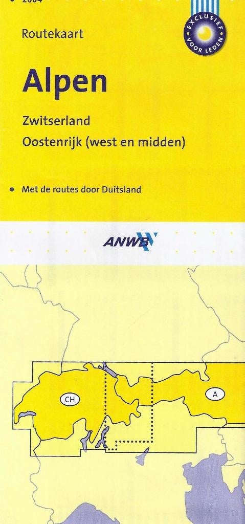 A254 plattegrond alpen anwb 2004, Boeken, Atlassen en Landkaarten, Ophalen of Verzenden, 1800 tot 2000, Wereld, Landkaart