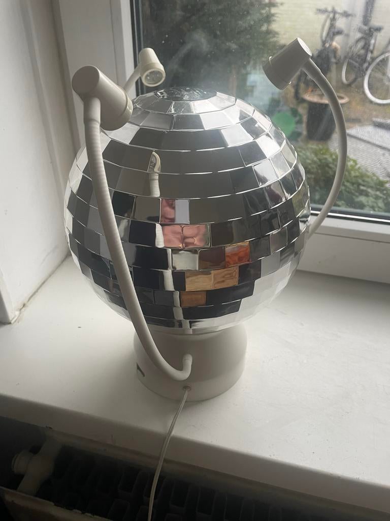 ikea Discolamp / spiegelbol met spots, Ophalen of Verzenden, Gebruikt