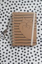 Handgemaakte notitieboekjes met katten illustratie, Ophalen of Verzenden, Nieuw