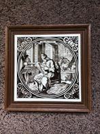 3 Vintage tegeltjes met beroepen ( Jan Luyken 1649-1712), Antiek en Kunst, Antiek | Wandborden en Tegels, Ophalen of Verzenden