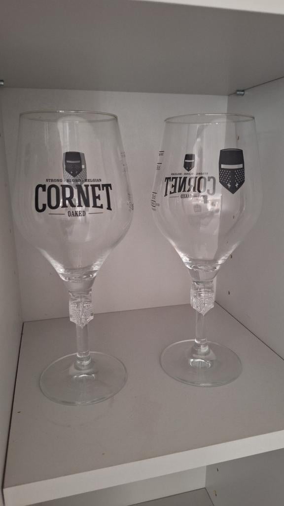 Twee Cornet bierglazen, Antiek en Kunst, Ophalen