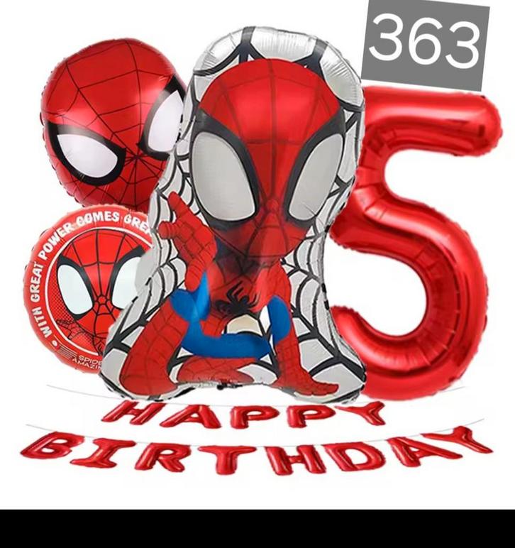 Spiderman Verjaardagsballonnen Set - Nummer 5, Hobby en Vrije tijd, Feestartikelen, Ophalen of Verzenden