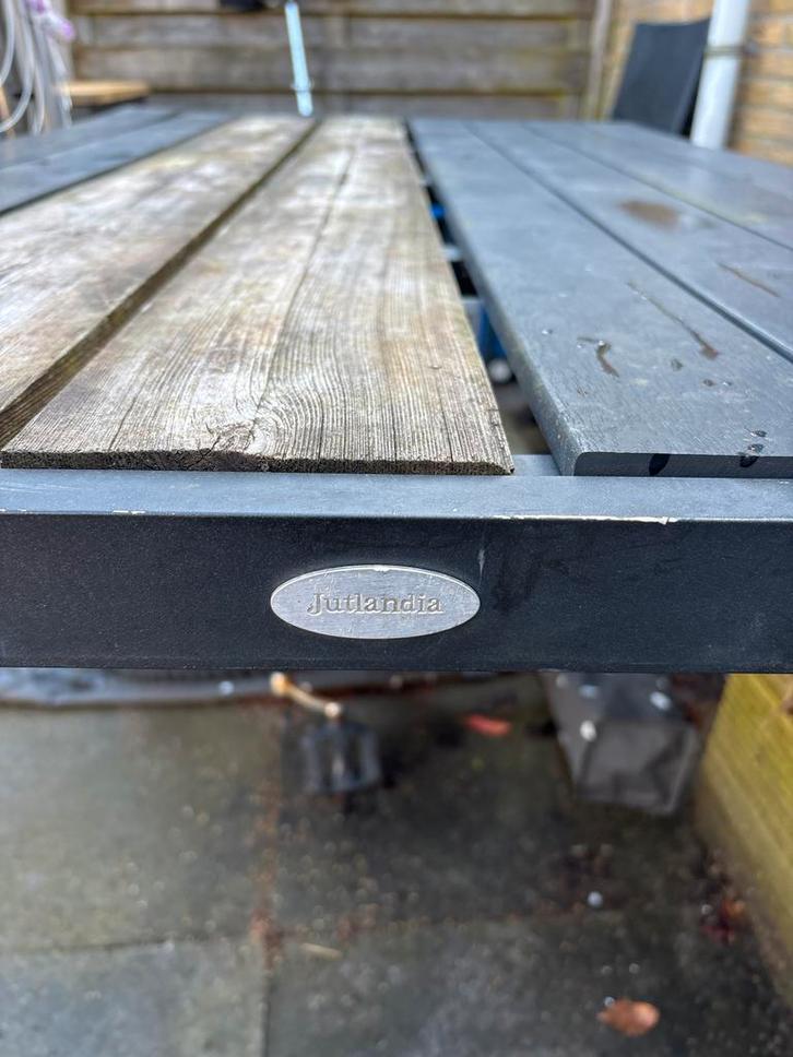Jutlandia tuintafel - Gebruikt, Tuin en Terras, Tuintafels, Gebruikt, Rechthoekig, Hout, Ophalen
