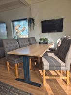 Eetkamerstoelen, Huis en Inrichting, Stoelen, Ophalen, Gebruikt, Stof, Grijs