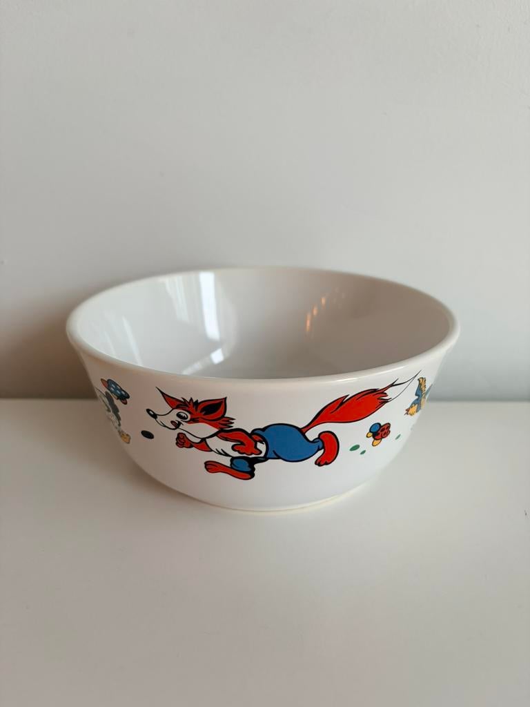 Schaaltje “vos” wit Retro/Vintage ZGAN!!!, Ophalen of Verzenden, Zo goed als nieuw, Overige stijlen, Schaal of Schalen