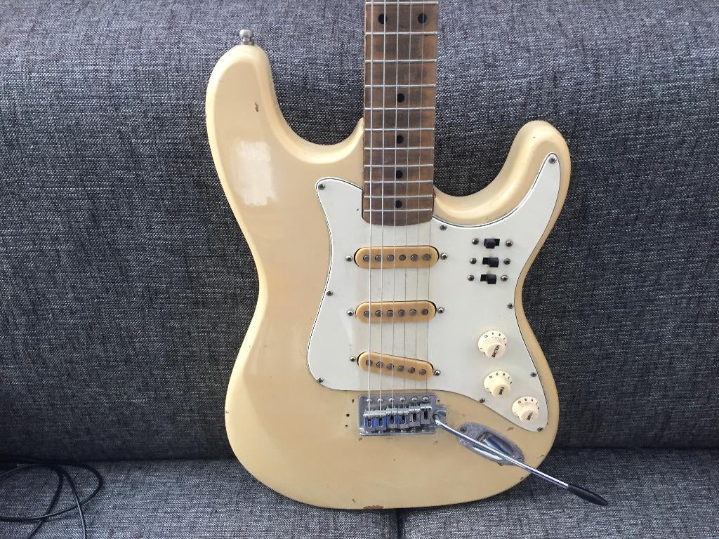Vintage Stratocaster, mogelijk Harimu (80's?), Ophalen, Gebruikt, Solid body, Overige merken