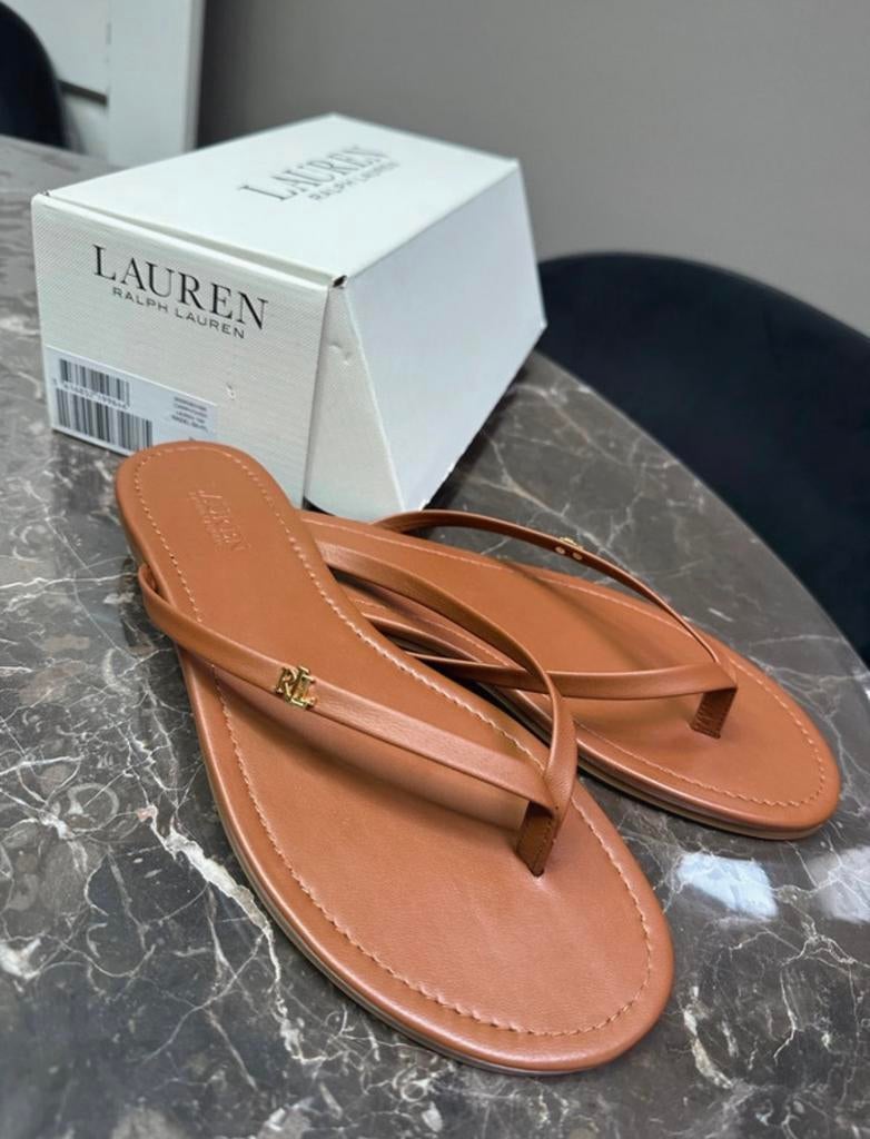 Lauren Ralph Lauren teenslippers maat 39 nieuw, Ophalen of Verzenden, Nieuw, Bruin, Slippers