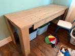 Stevig houten bureau met lades steigerhout, Huis en Inrichting, Bureaus, Ophalen, Gebruikt, Bureau