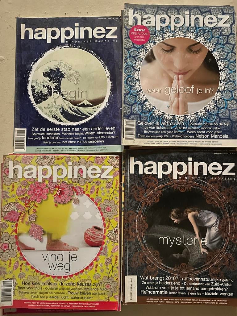 Happinez tijdschriften collectie - diverse jaargangen, Ophalen of Verzenden, Gelezen, Lichaam en Geest