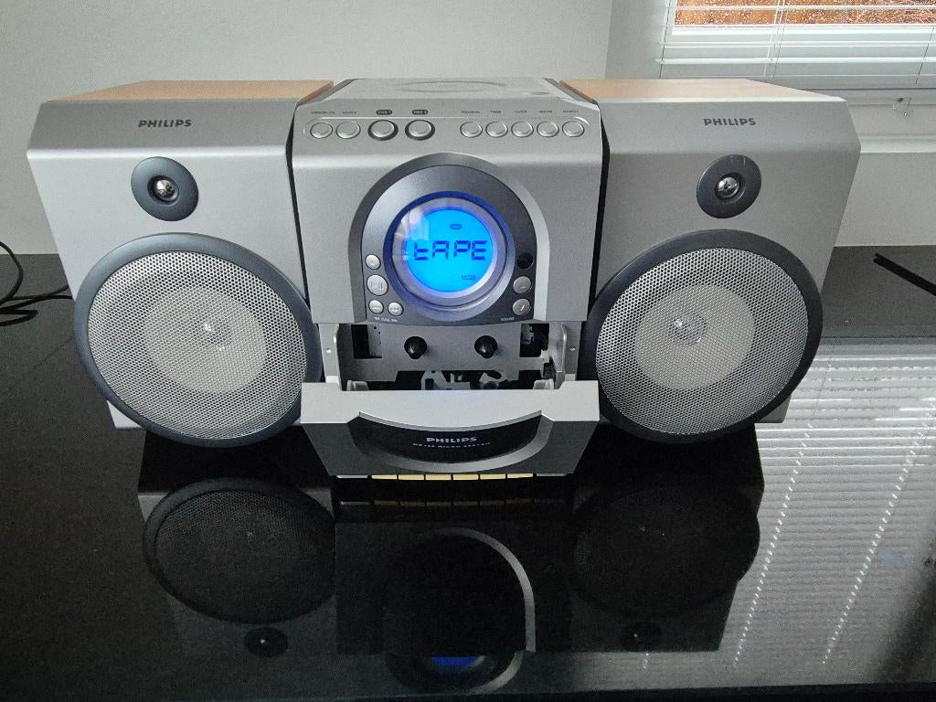Philips MC150 HIFi audio CD cassette tuner / radio, Philips, Ophalen of Verzenden, Microset, Tuner of Radio