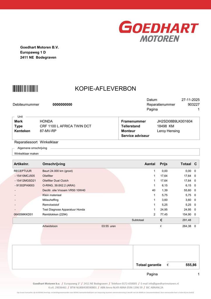 Honda CRF 1100L Africa Twin DCT ABS Automaat! Leovince uitla, Motoren, Motoren | Honda, Traction Control, Autohuis@autobedrijf-troost.nl