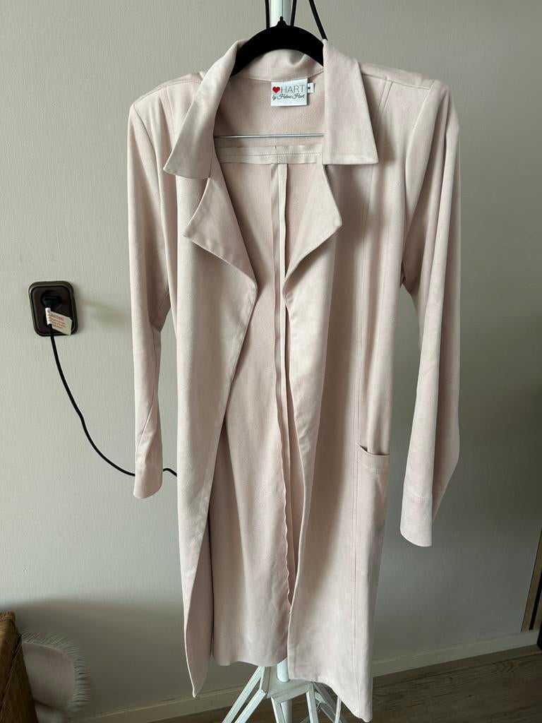 Prachtige Suèdine  blazer poeder roze Helena  Hart maat m, Ophalen of Verzenden, Zo goed als nieuw, Maat 38/40 (M), Roze