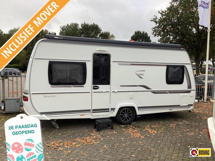 Fendt Bianco Selection 465 SFB mover/ omnistor luifel, Caravans en Kamperen, Caravans, Bedrijf, tot en met 4, Rondzit, Fendt, Frans bed