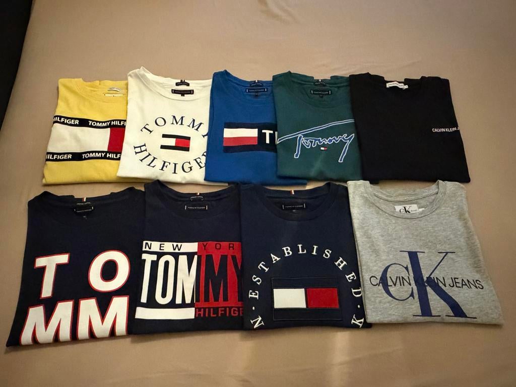 9 T-shirts Tommy Hilfiger/Calvin Klein mt. 152 jongen - IZGS, Kinderen en Baby's, Kinderkleding | Maat 152, Ophalen of Verzenden