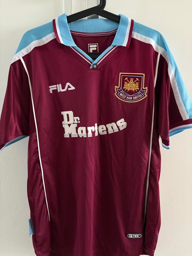 Retro West Ham Paolo di Canio shirt - Fila - Maat L, Kleding | Heren, Maat 52/54 (L), Nieuw, Ophalen of Verzenden, Voetbal