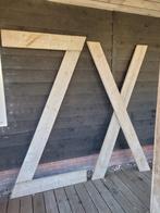 Grote decoratieve letters Z en X van steigerhout, Ophalen