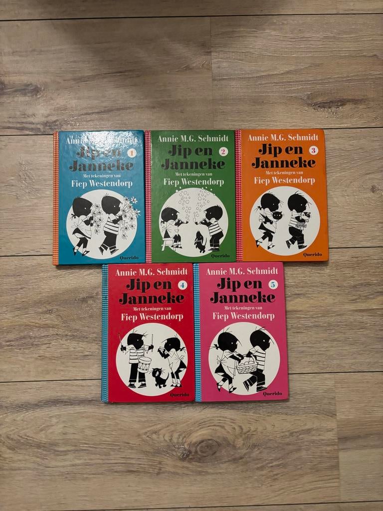 Jip en janneke deel 1 tot en met 5, Boeken, Annie M.G. Schmidt, Fictie algemeen, Ophalen of Verzenden, Zo goed als nieuw