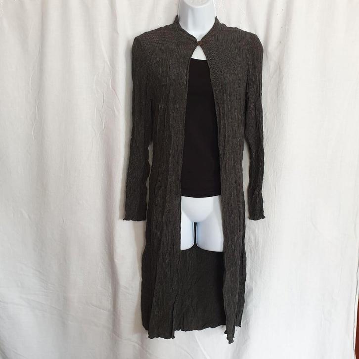 Gaaf lang grijs damesvest. Mt 36. Merk Nitya, Kleding | Dames, Truien en Vesten, Zo goed als nieuw, Maat 36 (S), Grijs, Ophalen of Verzenden